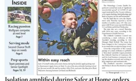 September 23, 2020 Oshkosh Herald – Seniors in Isolation, prison limits COVID spread and thrift store fills gaps.