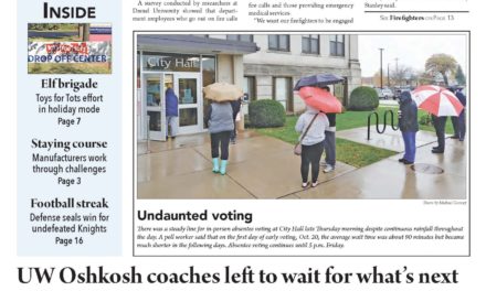 Firefighter personnel shortage, Toys for Tots adjusts to COVID and more local stories in the October 28, 2020 Oshkosh Herald.