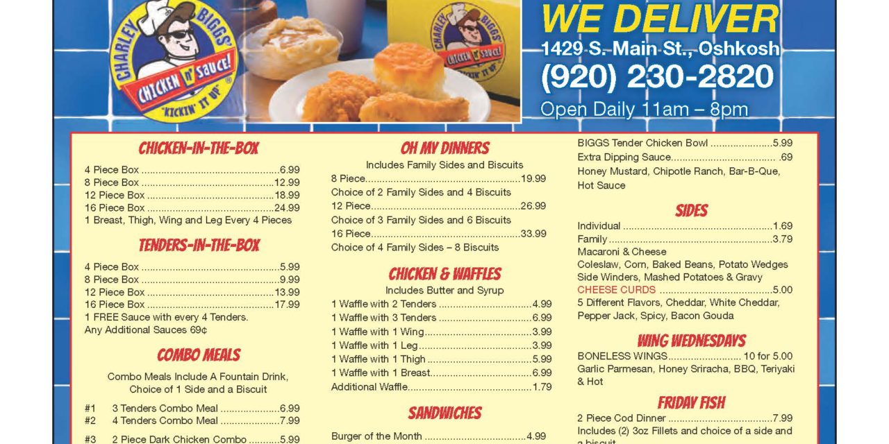 May 12, 2021 Spring Menu Guide