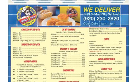 May 12, 2021 Spring Menu Guide